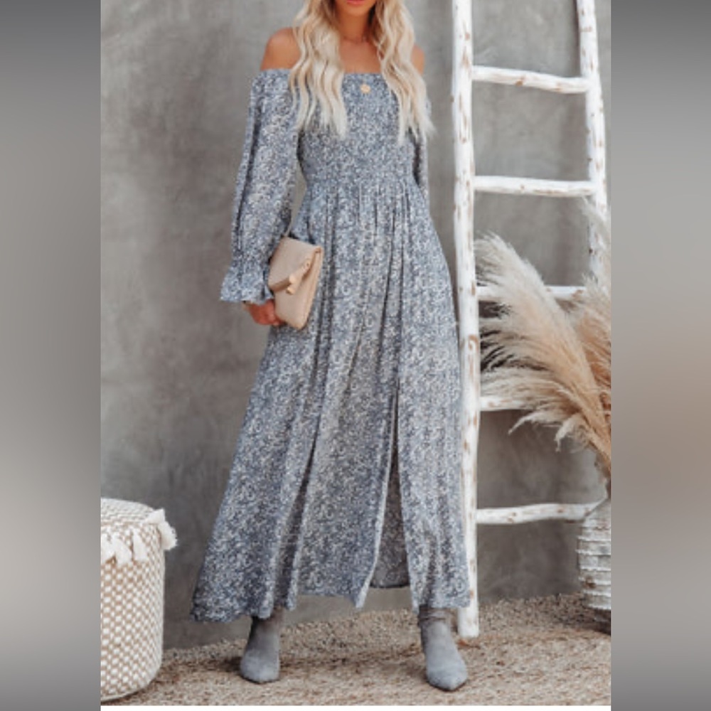 Vici Collection Smocked Maxi Dress- Size small